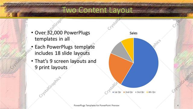 Two Content presentation slide layout