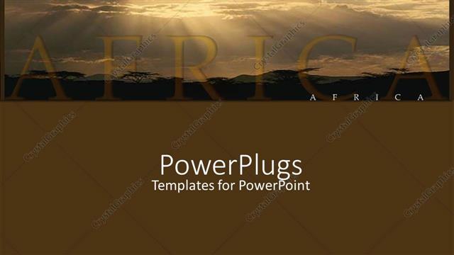  Presentation with africa - Word Africa back lit by sun through dark clouds
