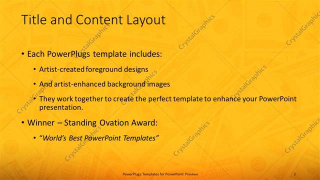 Title and Content presentation slide layout