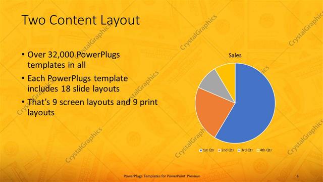 Two Content presentation slide layout