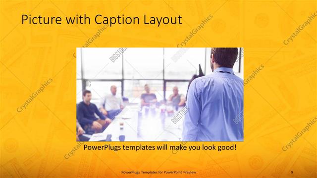 Picture with Caption presentation slide layout