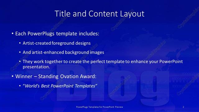 Title and Content presentation slide layout