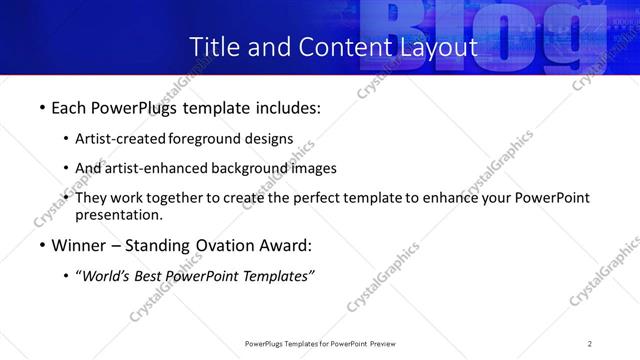 Title and Content presentation slide layout