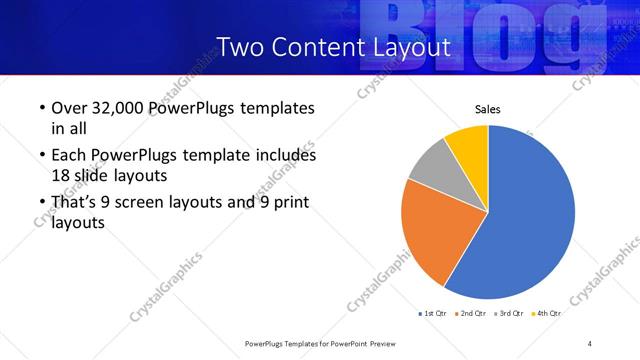 Two Content presentation slide layout