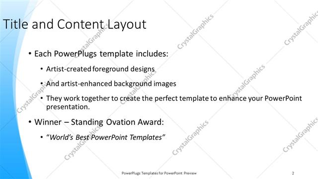 Title and Content presentation slide layout