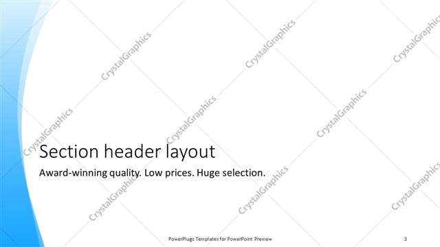 Section Header presentation slide layout