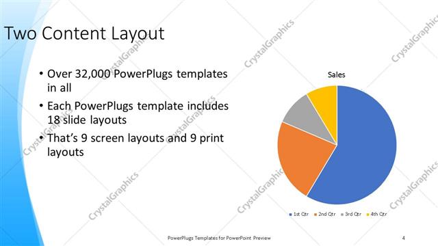 Two Content presentation slide layout
