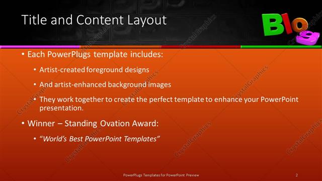 Title and Content presentation slide layout