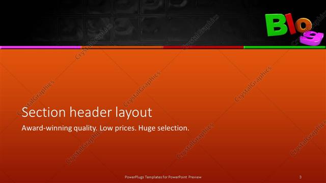 Section Header presentation slide layout