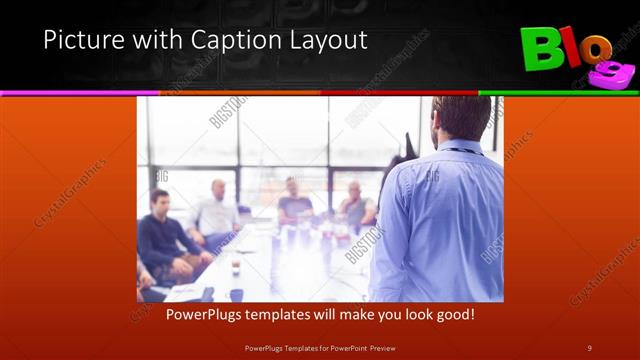 Picture with Caption presentation slide layout