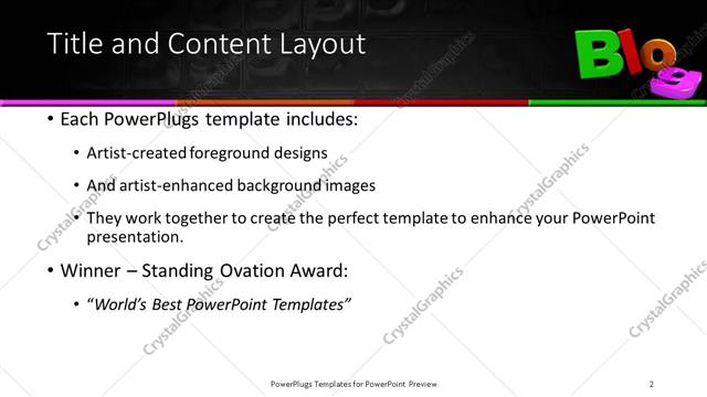 Title and Content presentation slide layout
