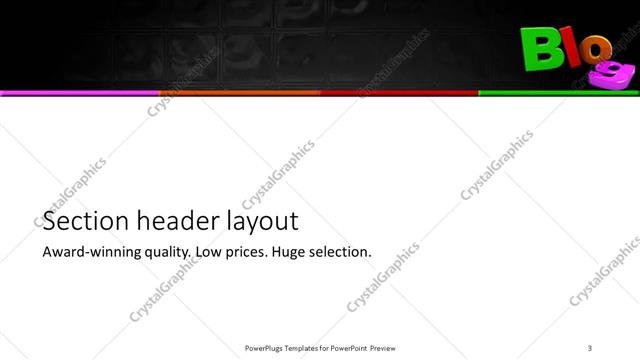 Section Header presentation slide layout