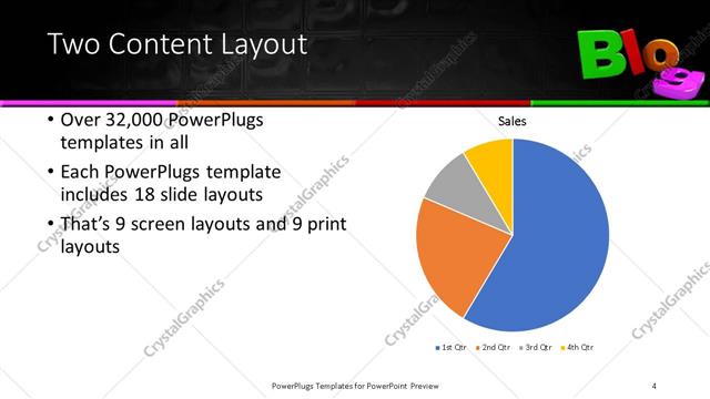 Two Content presentation slide layout