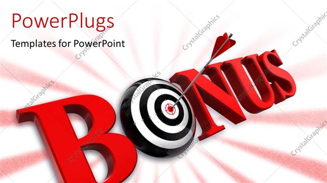  Presentation with dartboard - A word bonus with a dartboard and a dart