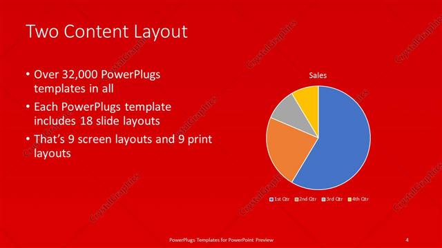 Two Content presentation slide layout