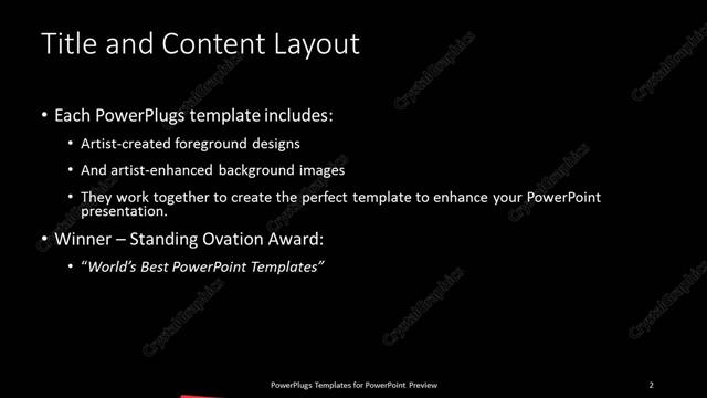 Title and Content presentation slide layout