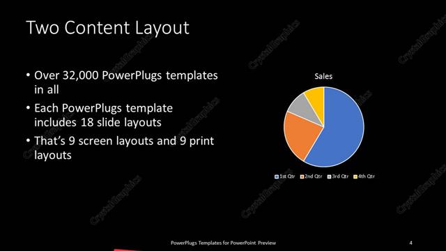 Two Content presentation slide layout
