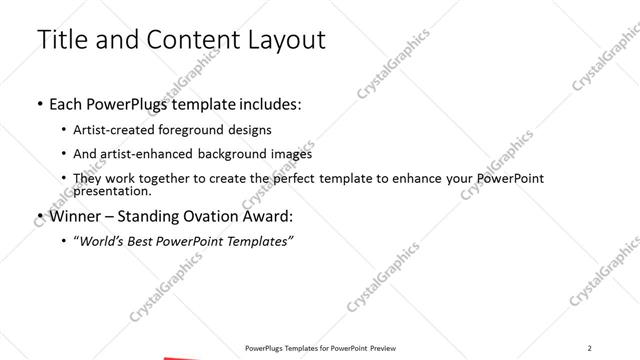 Title and Content presentation slide layout