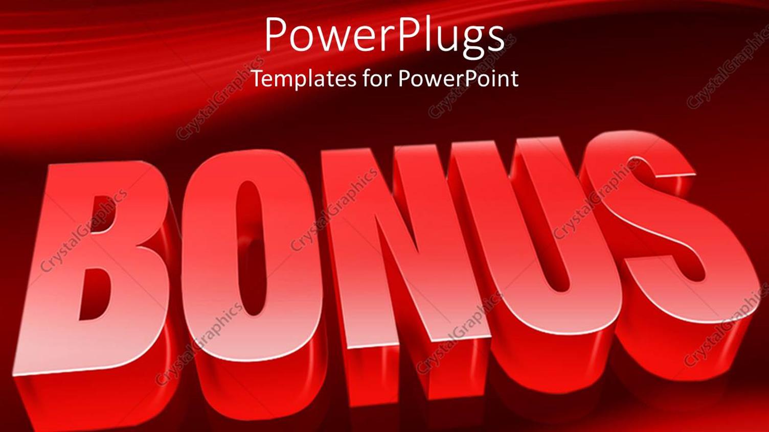 Featuring the Word Bonus with Red Background