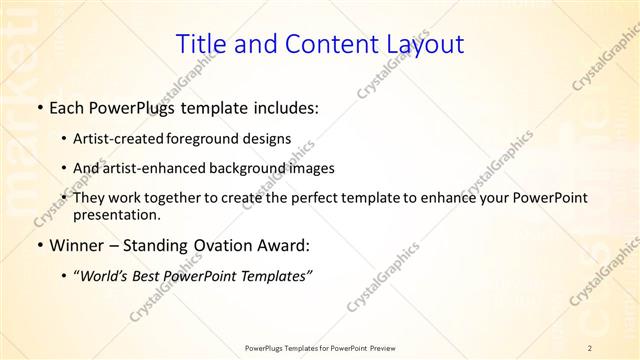 Title and Content presentation slide layout