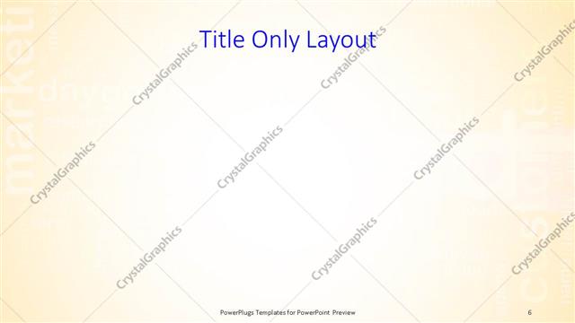 Title Only presentation slide layout