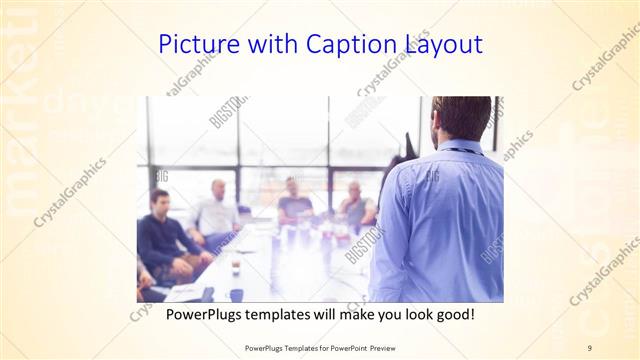 Picture with Caption presentation slide layout