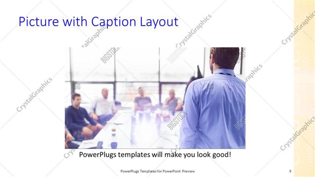 Picture with Caption presentation slide layout
