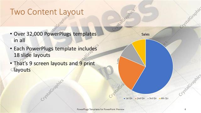 Two Content presentation slide layout