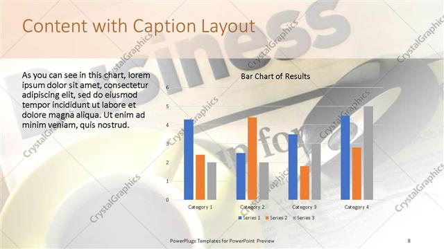 Content with Caption presentation slide layout