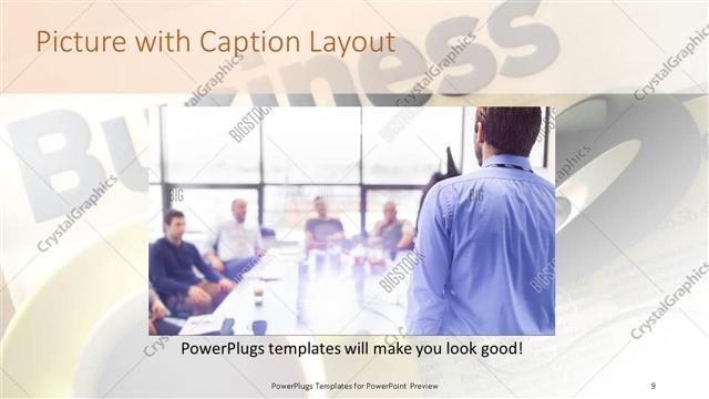 Picture with Caption presentation slide layout