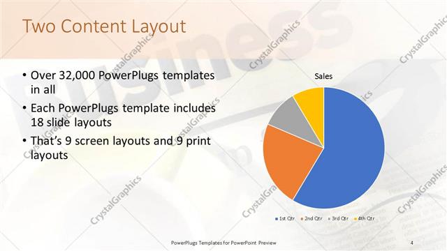 Two Content presentation slide layout