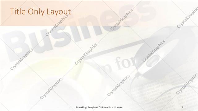 Title Only presentation slide layout