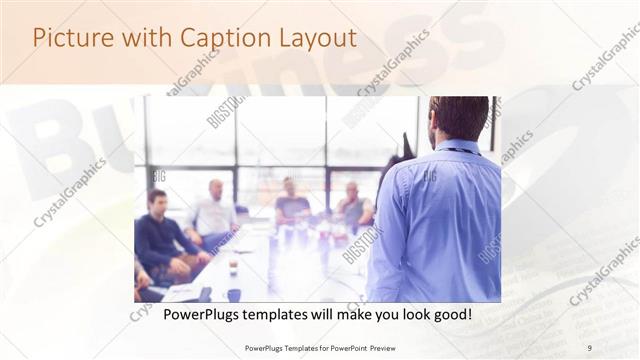 Picture with Caption presentation slide layout