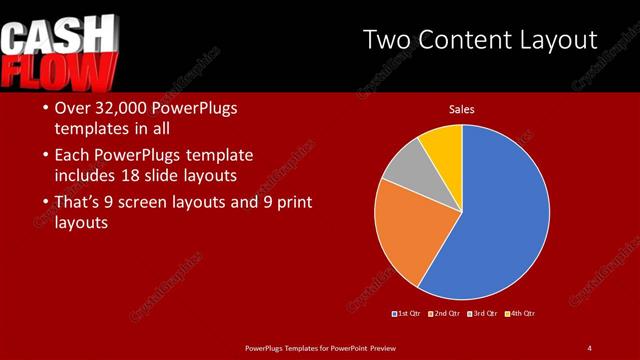 Two Content presentation slide layout