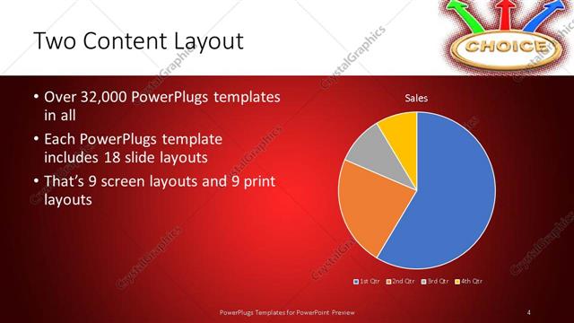 Two Content presentation slide layout