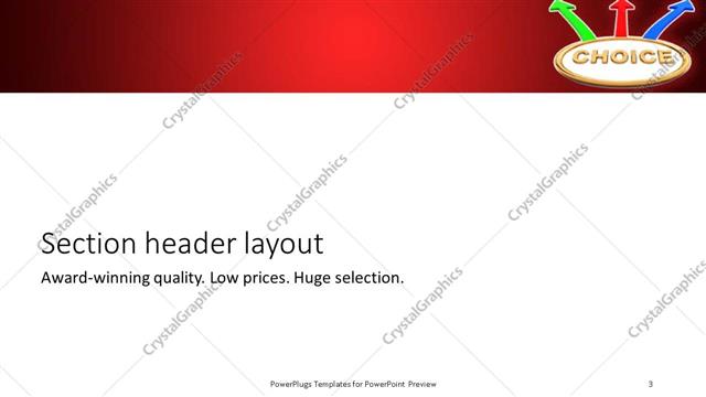 Section Header presentation slide layout