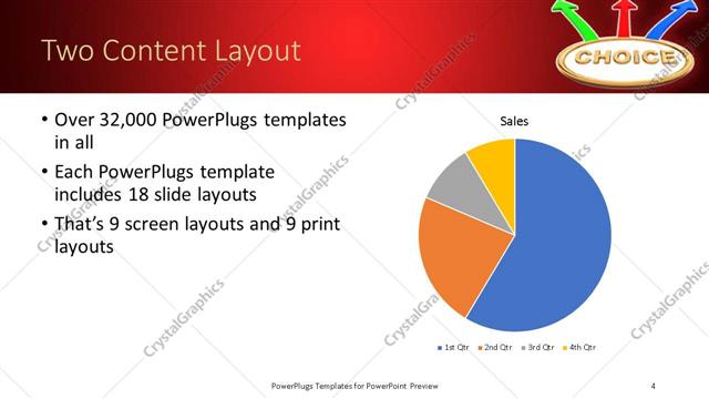 Two Content presentation slide layout
