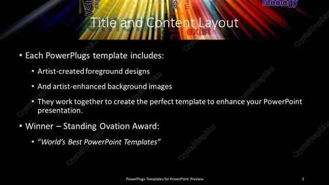 Title and Content presentation slide layout