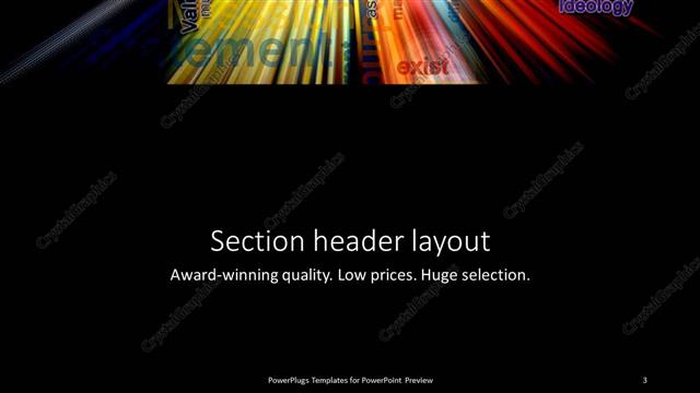 Section Header presentation slide layout