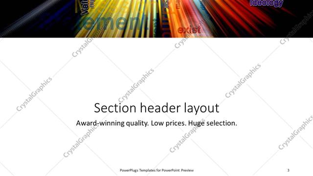 Section Header presentation slide layout