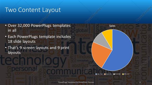 Two Content presentation slide layout