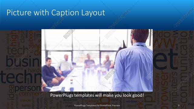 Picture with Caption presentation slide layout