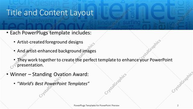 Title and Content presentation slide layout