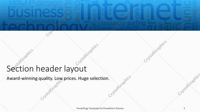 Section Header presentation slide layout
