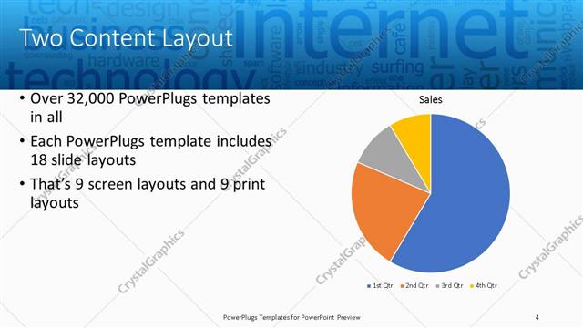 Two Content presentation slide layout