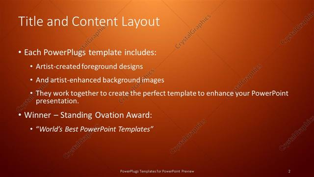 Title and Content presentation slide layout