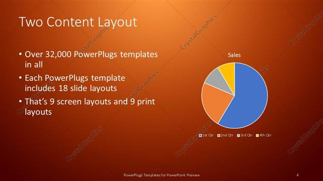 Two Content presentation slide layout