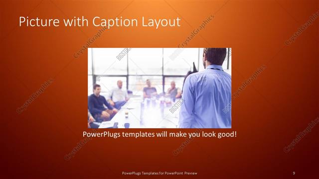 Picture with Caption presentation slide layout