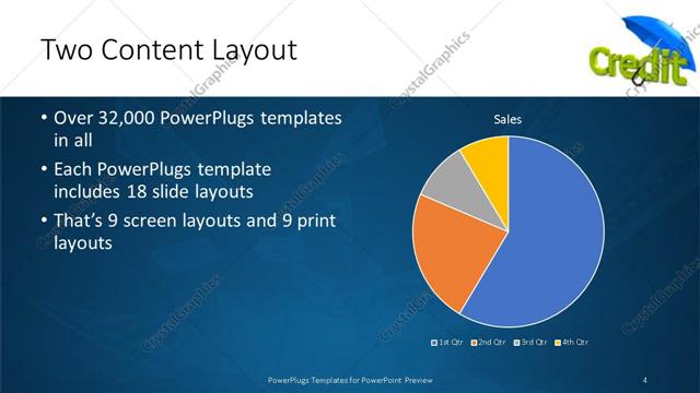 Two Content presentation slide layout