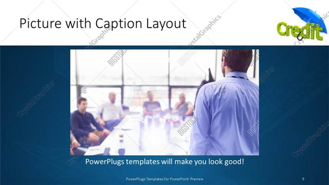 Picture with Caption presentation slide layout